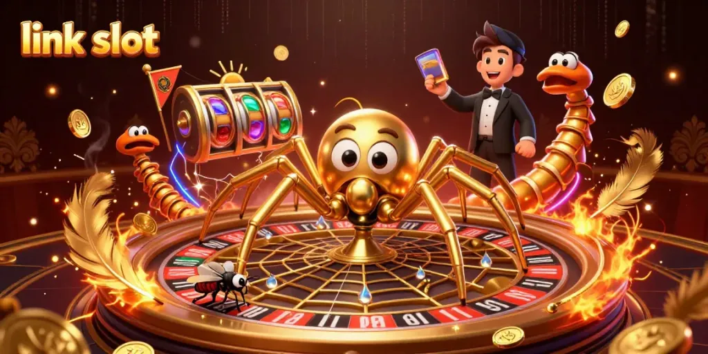 Engage with the exciting dynamics of link slot and jackpot games in a vibrant casino scene.