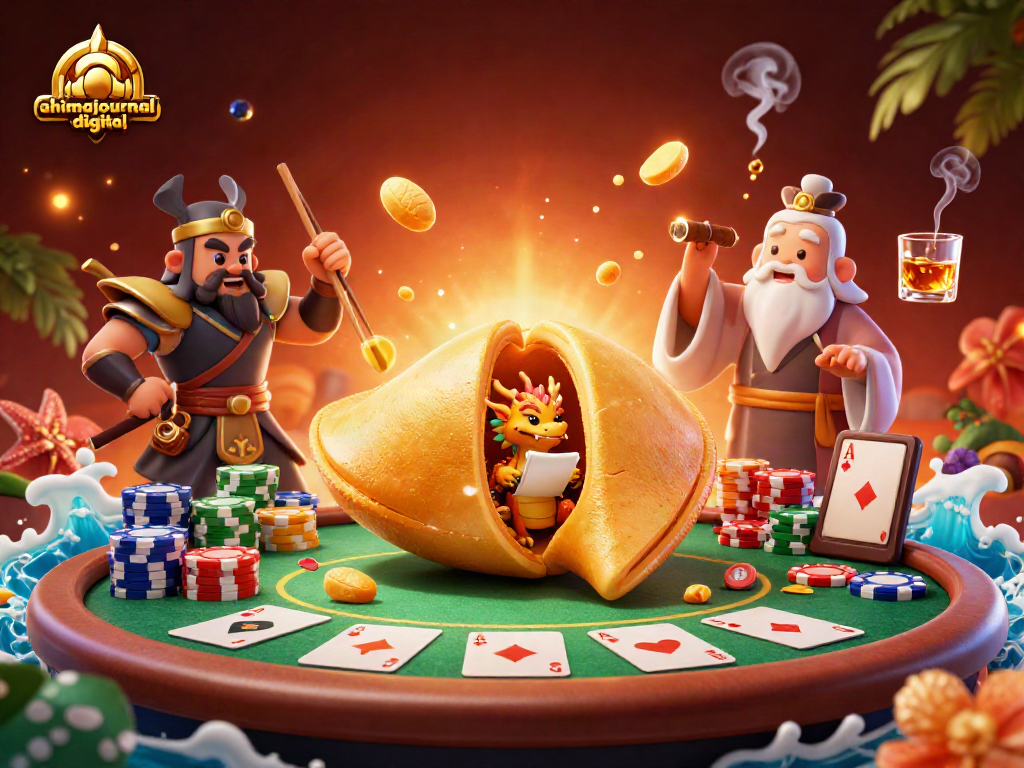 Players engage in thrilling gaming at ahimajournal-digital with unique casino elements and vibrant illustrations.
