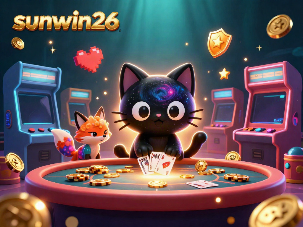 Experience interactive gaming adventures at sunwin26 with a vibrant cosmic casino scene.